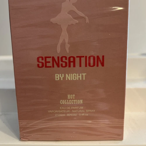 5ml: SENSATION BY NIGHT HOT COLLECTION EAU DE PARFUM SPRAY 3.4 OZ MADE IN DUBAI NIB