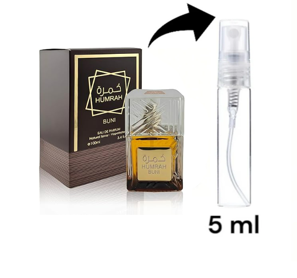 5ml: Humrah Buni Noteds with Vanilla, Warm Spicy, Amber, Cinnamon - Eau de Parfum Long-Lasting Fragrance for Unisex Perfume, 3.40 Ounce / 100 ml