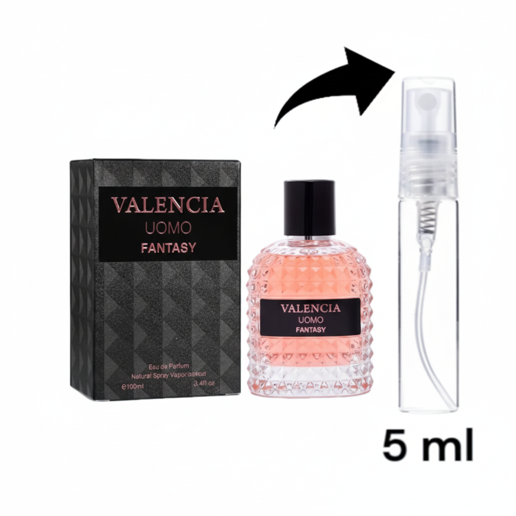 5ml: Valencia UOMO Fantasy Men EDP - Spicy & Woody Fragrance