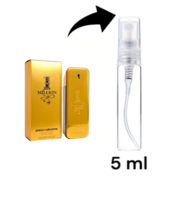 5ml: Paco Rabanne 1 Million Perfume Eau De Toilette Natural Spray 100ml