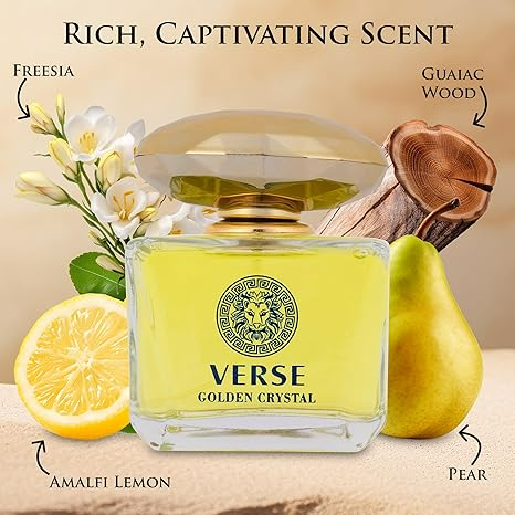 Verse Golden Crystal for Women 3.4 fl Oz - Floral Fruity Fragrance